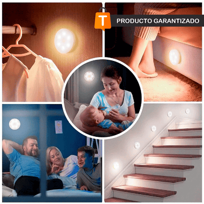 LUZ LED CON SENSOR DE MOVIMIENTO INALAMBRICA Y RECARGABLE GLOWSENSE®