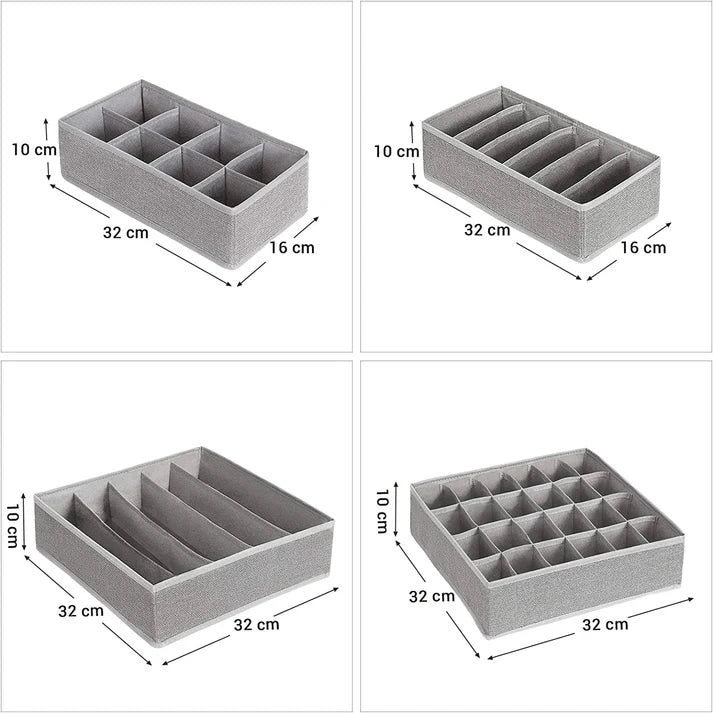 PACK X4 ORGANIZADORES PARA ROPA INTERIOR ORDENSTYLE