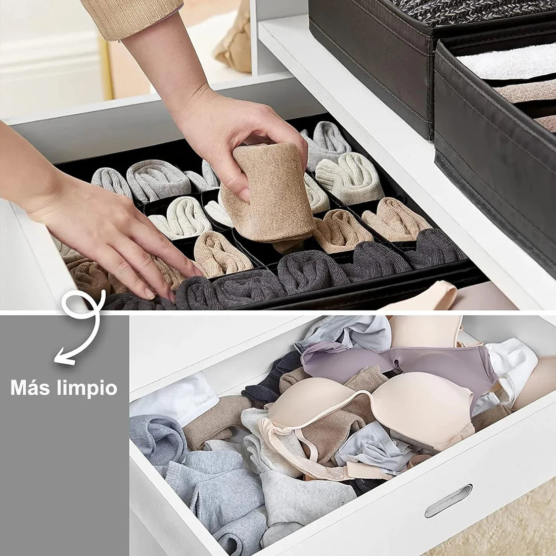 PACK X4 ORGANIZADORES PARA ROPA INTERIOR ORDENSTYLE