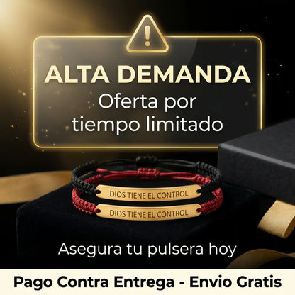 Lleva 2 Pulseras "Dios Tiene el Control" por el Precio de 1