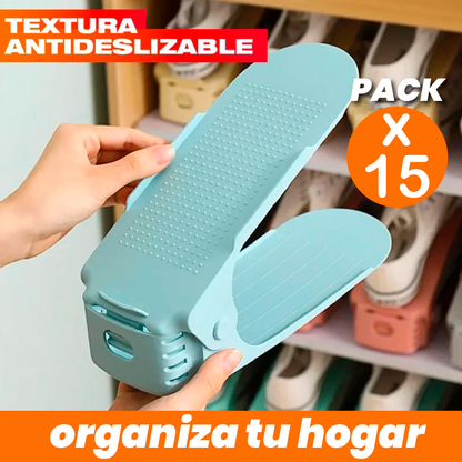 PAQUETE DE 15 ORGANIZADORES PARA 15 PARES DE ZAPATOS