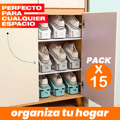 PAQUETE DE 15 ORGANIZADORES PARA 15 PARES DE ZAPATOS