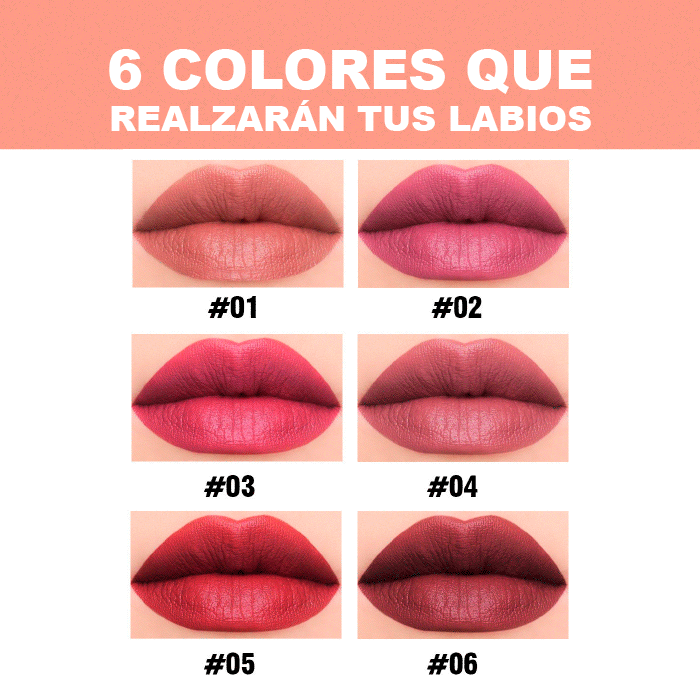 SET DE LABIALES DELUXE MATE X6