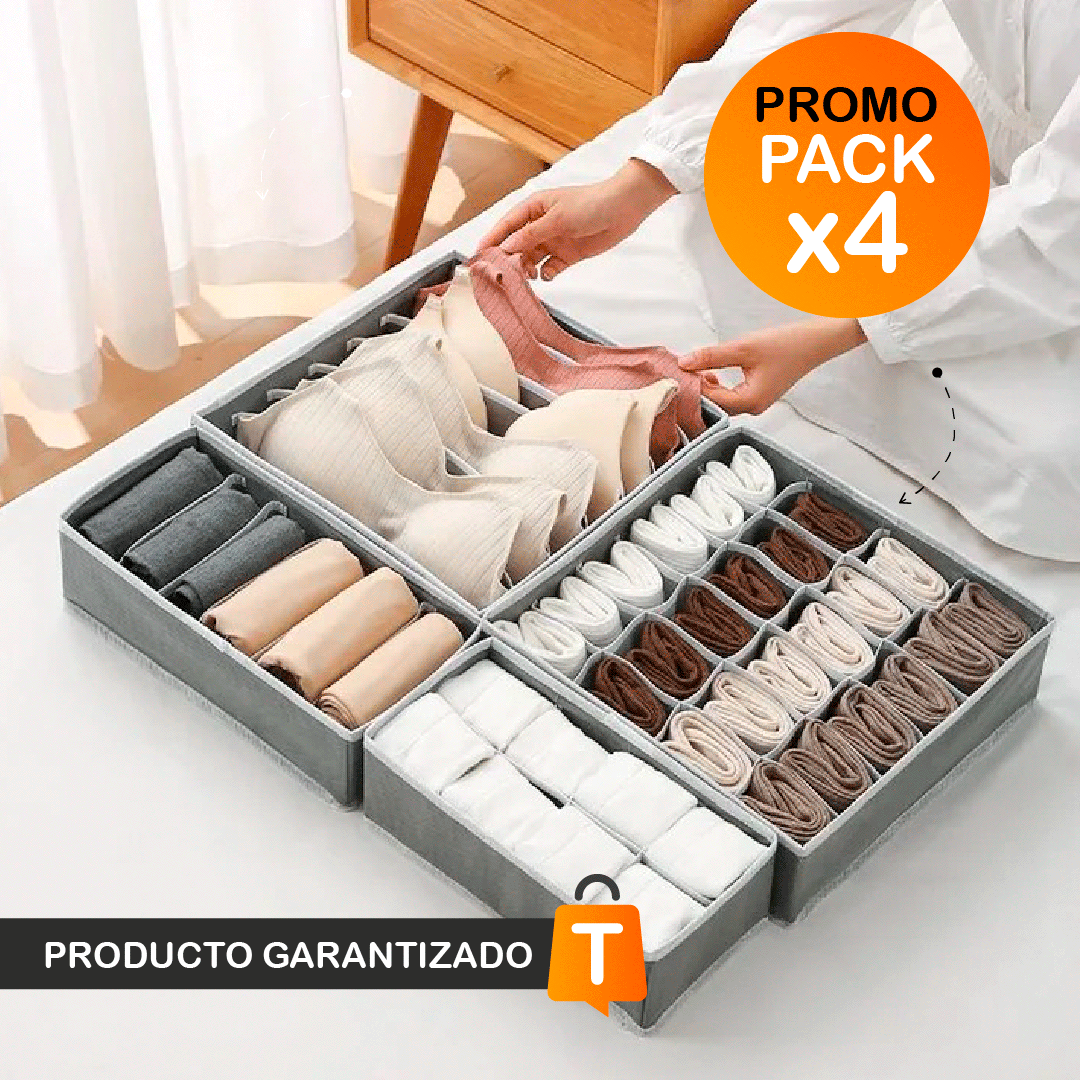 PACK X4 ORGANIZADORES PARA ROPA INTERIOR ORDENSTYLE