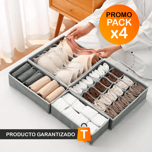 PACK X4 ORGANIZADORES PARA ROPA INTERIOR ORDENSTYLE